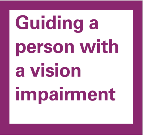 Guiding a person with vision impairment