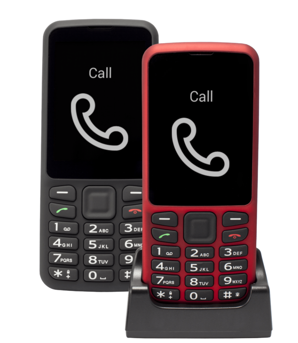 Blindshell Classic phone in black and red