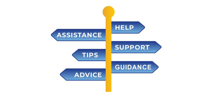 Sign - Help,assistance, support, tips,guidance, advice