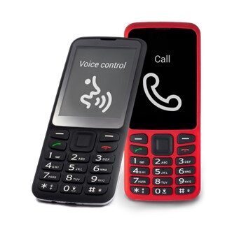 BlindShell Classic (Black) and Lite (Red) mobile phones