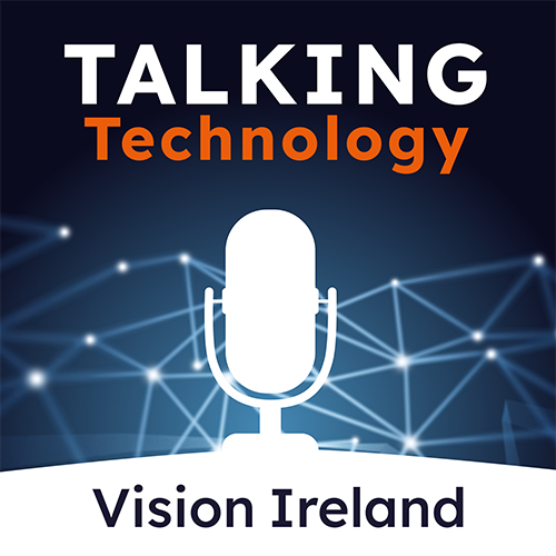 Talking Technology with Vision Ireland Labs Podcast logo text above Vision Ireland Labs logo
