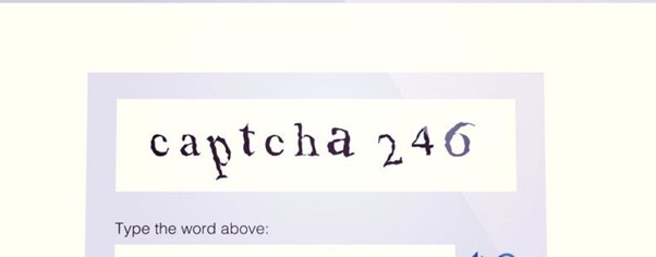 Captcha with squiggly letters