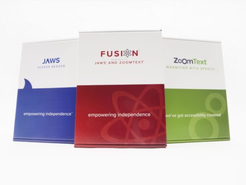 JAWS, Fusion and ZoomText boxes