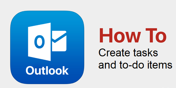 Microsoft Outlook logo next to text that reads "How to Create tasks and to-do lists"