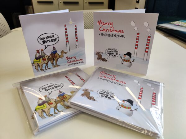 Snowman and Dog Card Pack next to the Wise Men card pack