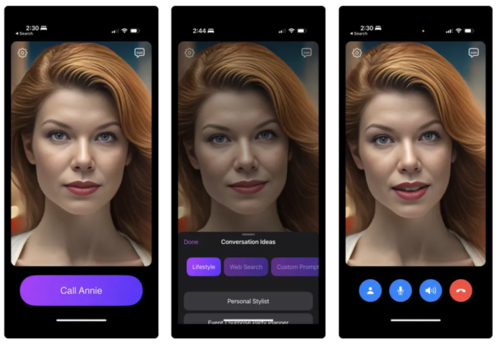 Avatar of young lady with red hair in the Call Annie app