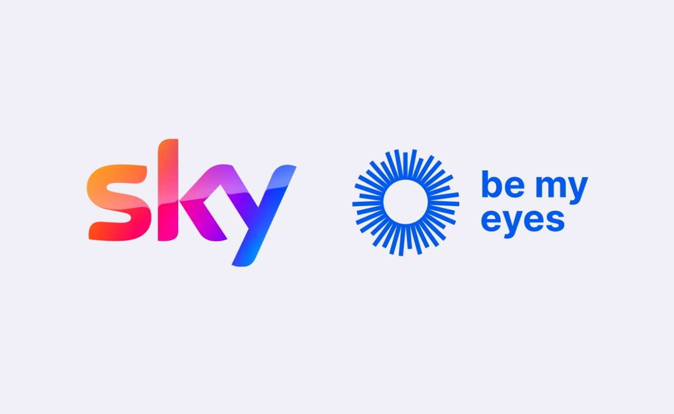 Sky and Be My Eyes logos