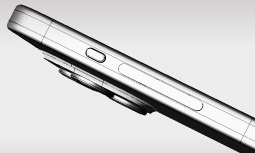 Side profile of iPhone with button that could act as the Action button