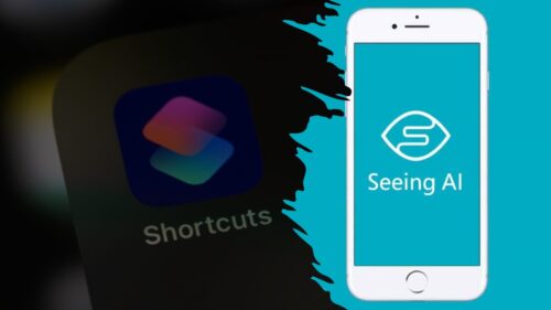 Siri Shortcuts icon next to Seeing AI on iPhone screen
