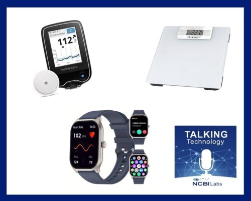 Accessible blood glucose monitor, talking scales, and smart watches