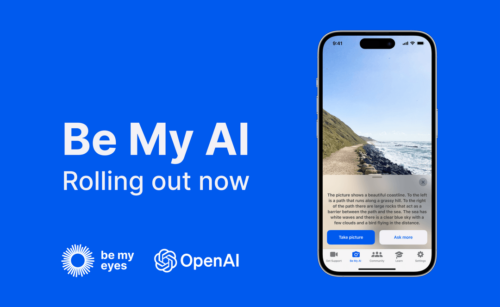 Be My AI tool open on smartphone screen