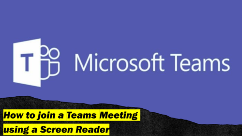 How to join a Teams Meeting using a screen reader beneath MS Teams logo