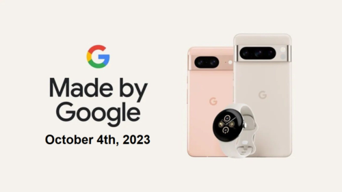 Made by Google 4th October 2023 next to Pixels phones and watch
