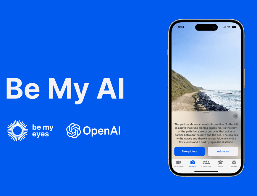 Be My AI open on smartphone screen