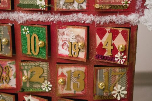 Advent Calendar with numbers on doors
