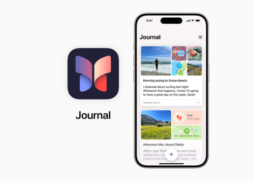 Journal app open on iPhone