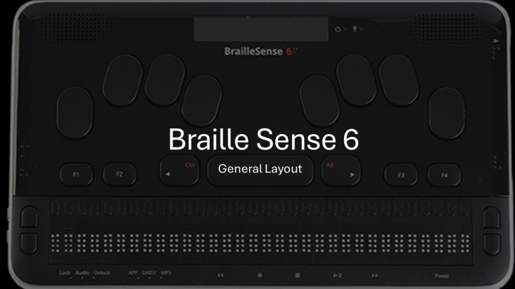 A Braille Sense with General Description written in the front of the image