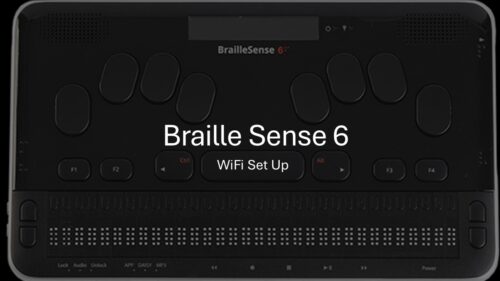 A Braille Sense with WiFi Setup written in the front of the image